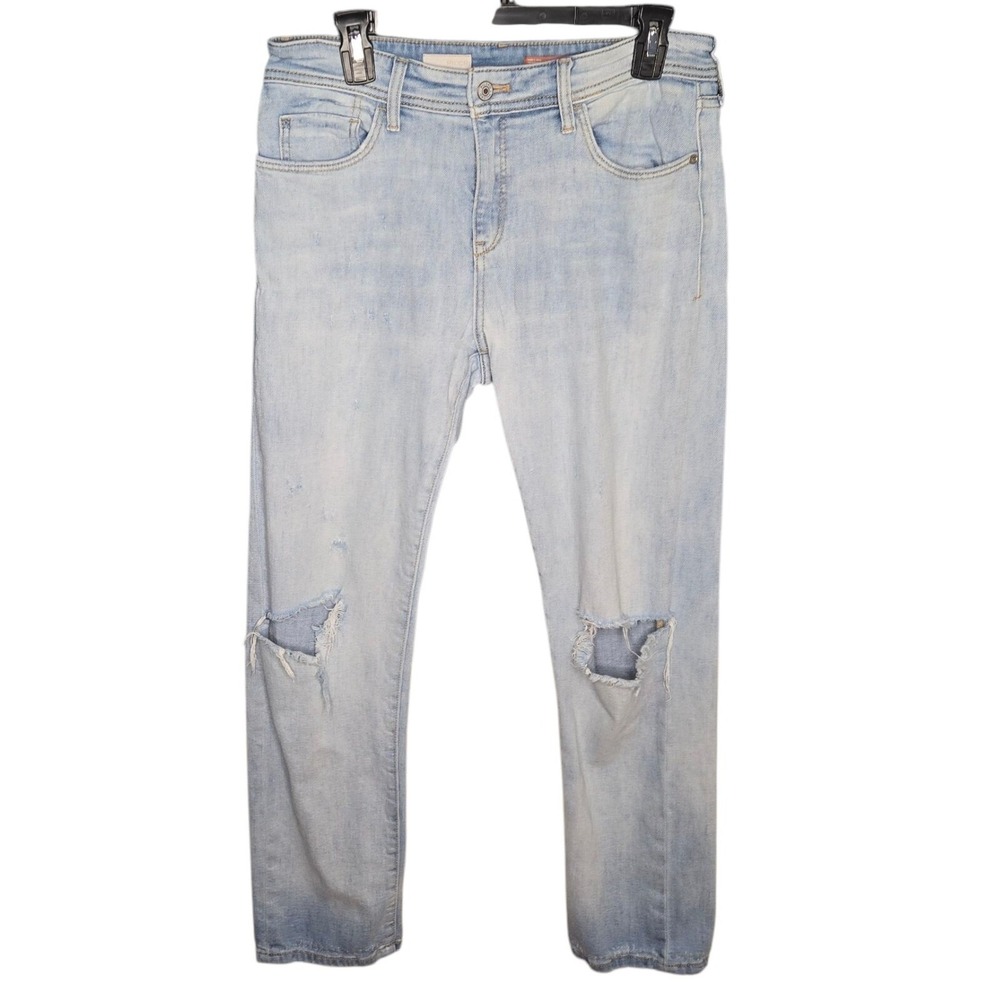 Pilcro Slim Boyfriend Crop Distressed Jeans Light‎ Wash Size 29